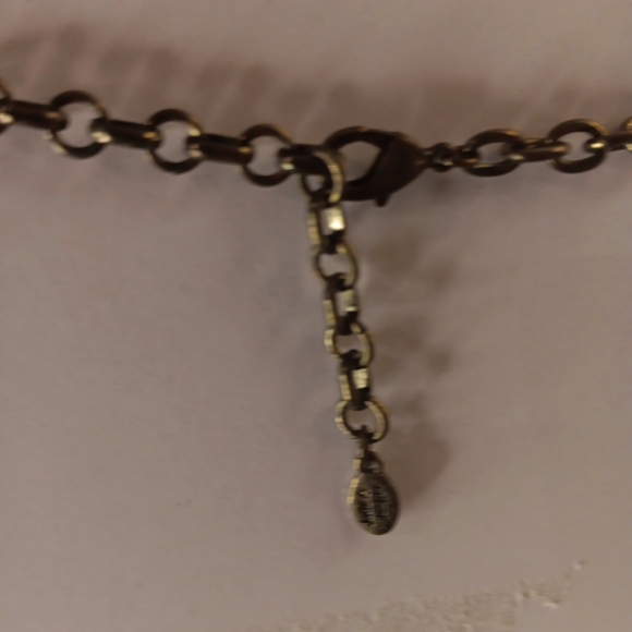 GORGEOUS Jade & Jasper Crystal/Bead 9" Drop Costume Necklace. - Picture 3 of 5